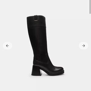 Women’s Tall Black Block Heeled Boots